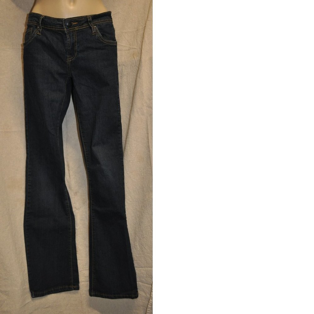 3 for $24 - just fab womens dark blue jeans sz 26 the boot stretch (182)
